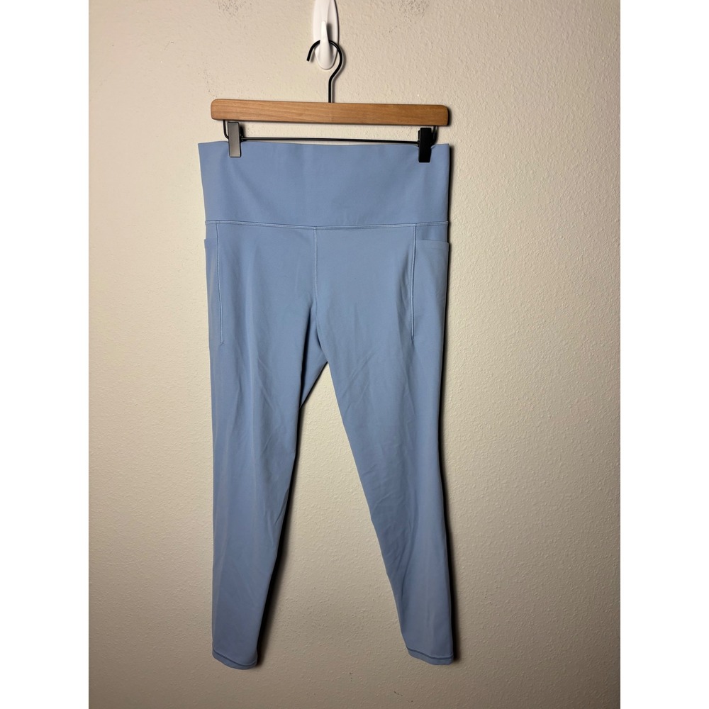 Athleta Salutation Stash Tight Blue Leggings Size Large Tall L/T Yoga Training